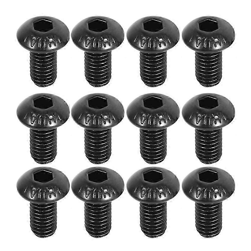 M5 x 10mm Hex Head Button Cap Screw Black 50 Pack
