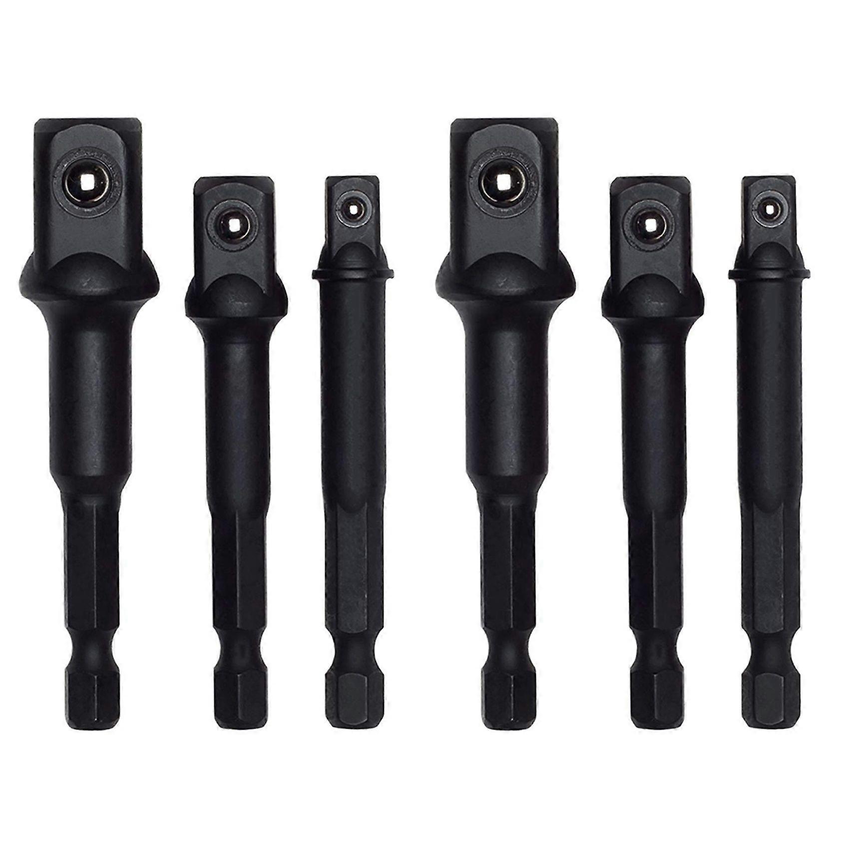6x Impact Grade Socket Adapter/Extension Set | Turns Power Drill Into High Speed Nut Driver