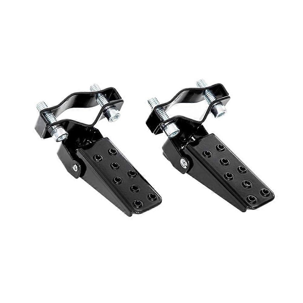 Black Foldable Motorcycle Foot Pegs Pair with ShockAbsorbing Design for Easy Installation
