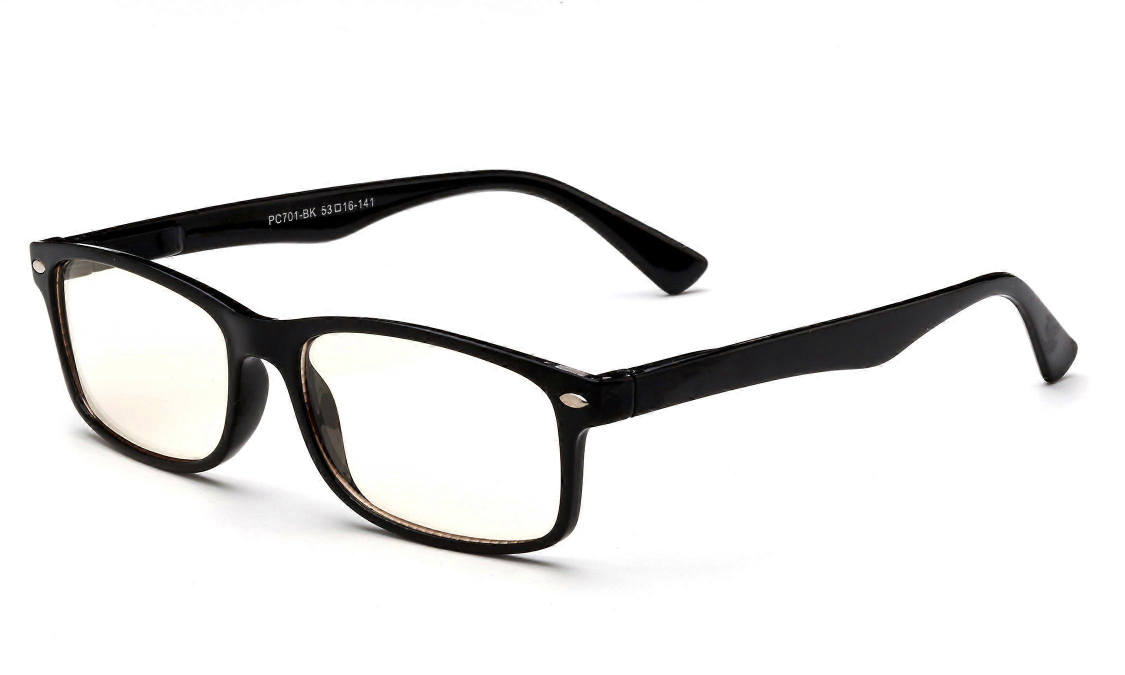 Blue Light Blocking Computer Glasses Black Frame AntiGlare AntiUV Non Prescription