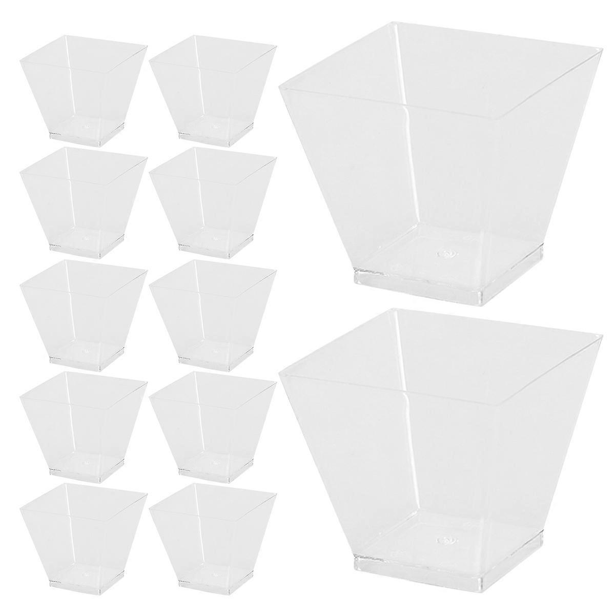 Yogurt Cup Mousses Cup for Containing Use 50Pcs Clear Transparent Portion Cups