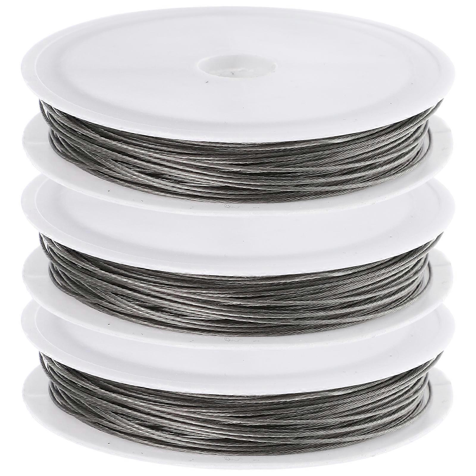 Steel Wire Beads Wire for Jewelry Crafting 3 Rolls Multi-Function DIY Accessories