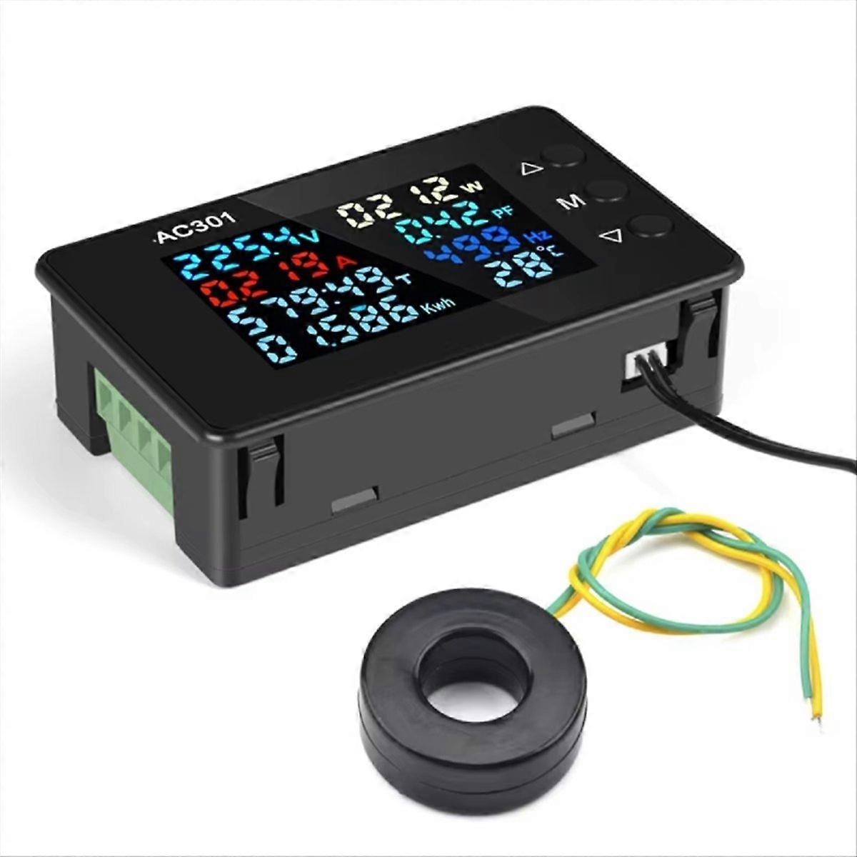 AC301 Digital Voltmeter Ammeter Voltage Frequency Electricity Meter