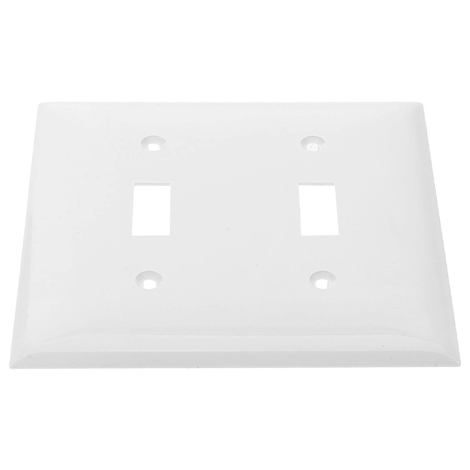 Double Toggle Cover for Home Use 1Set Durable White Pc Material