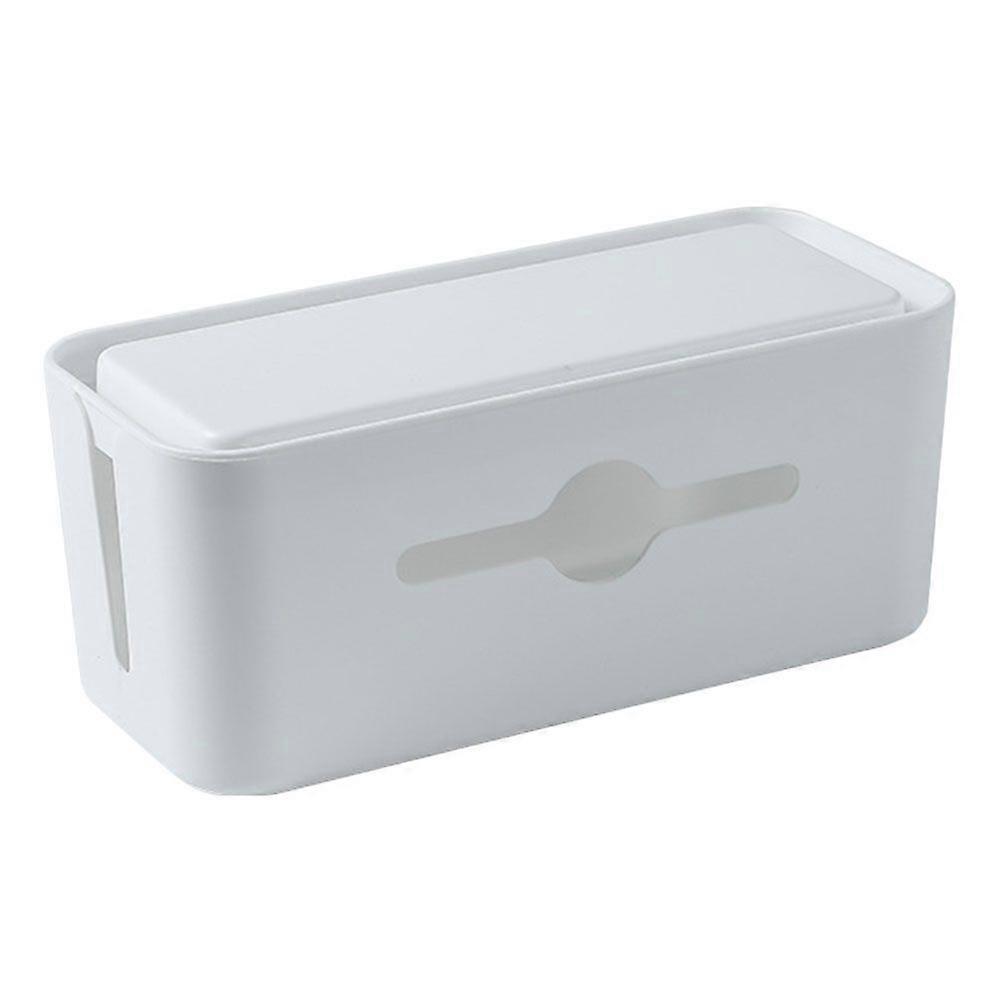 1pc Cable Patch Board Storage Box Data Cable Storage Container for Home (White)