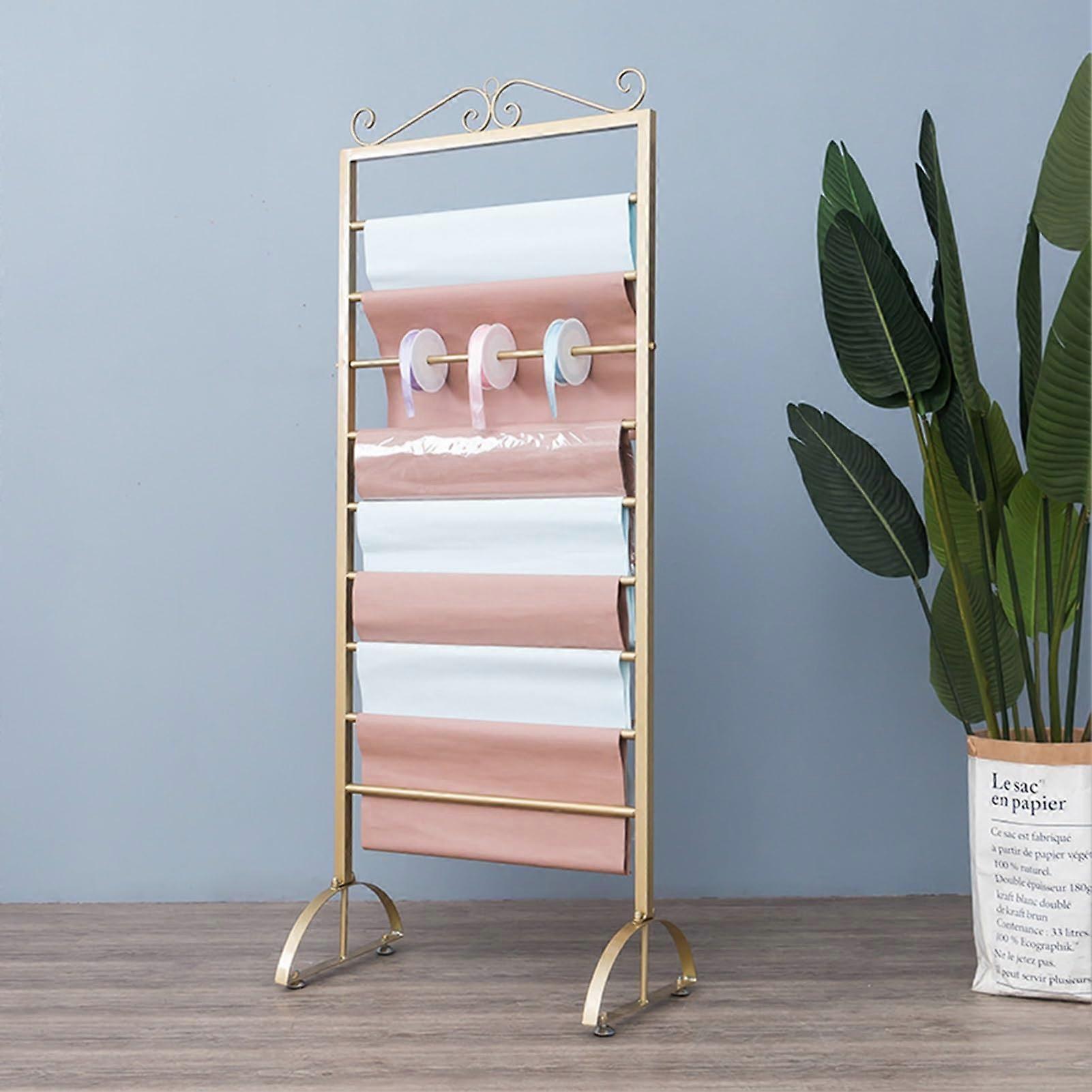 Scarf Rack with Durable Rustproof Frame, Movable Clothing Display Stand, Floor Standing Organizer