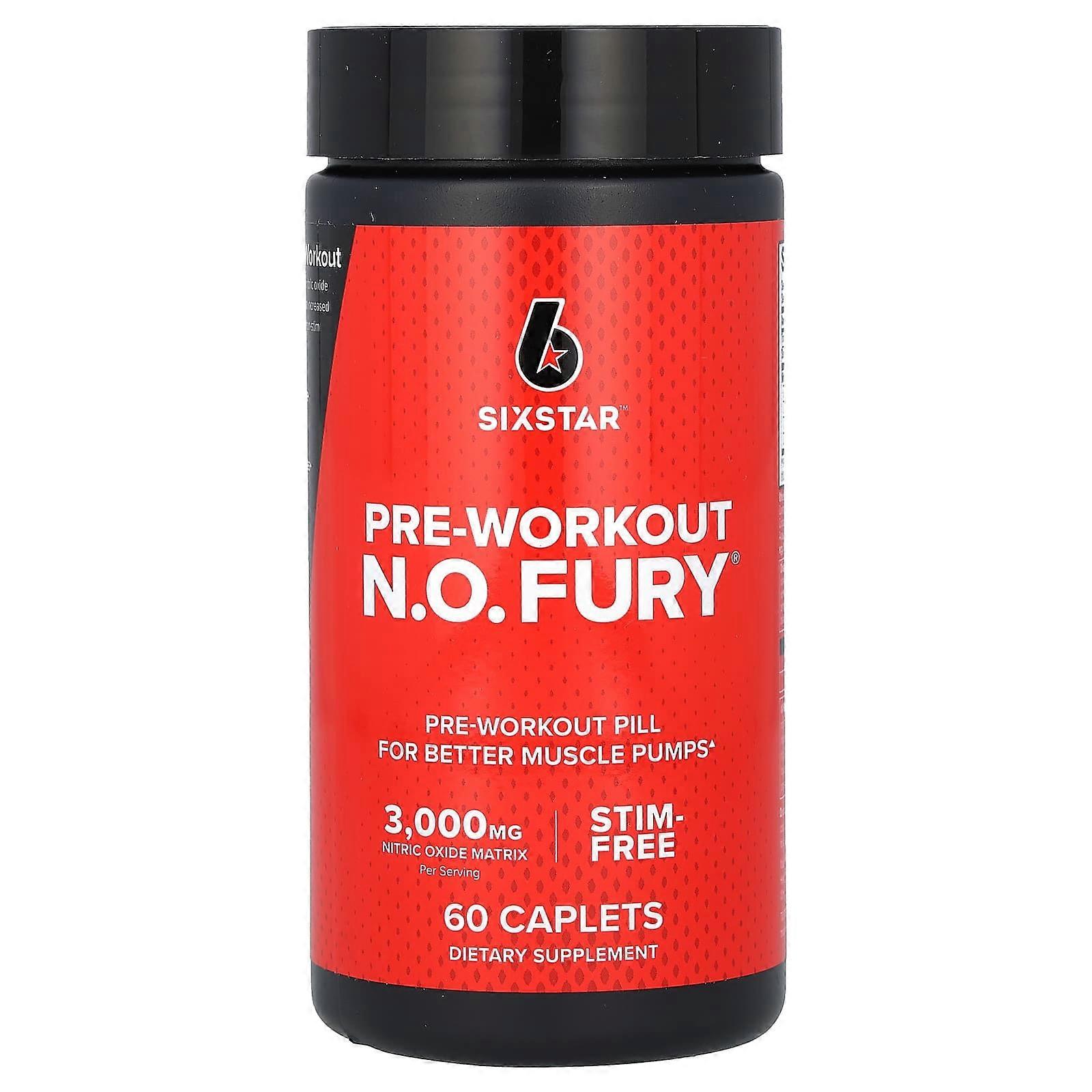 Pre-Workout N.O. FURY, 60 Caplets