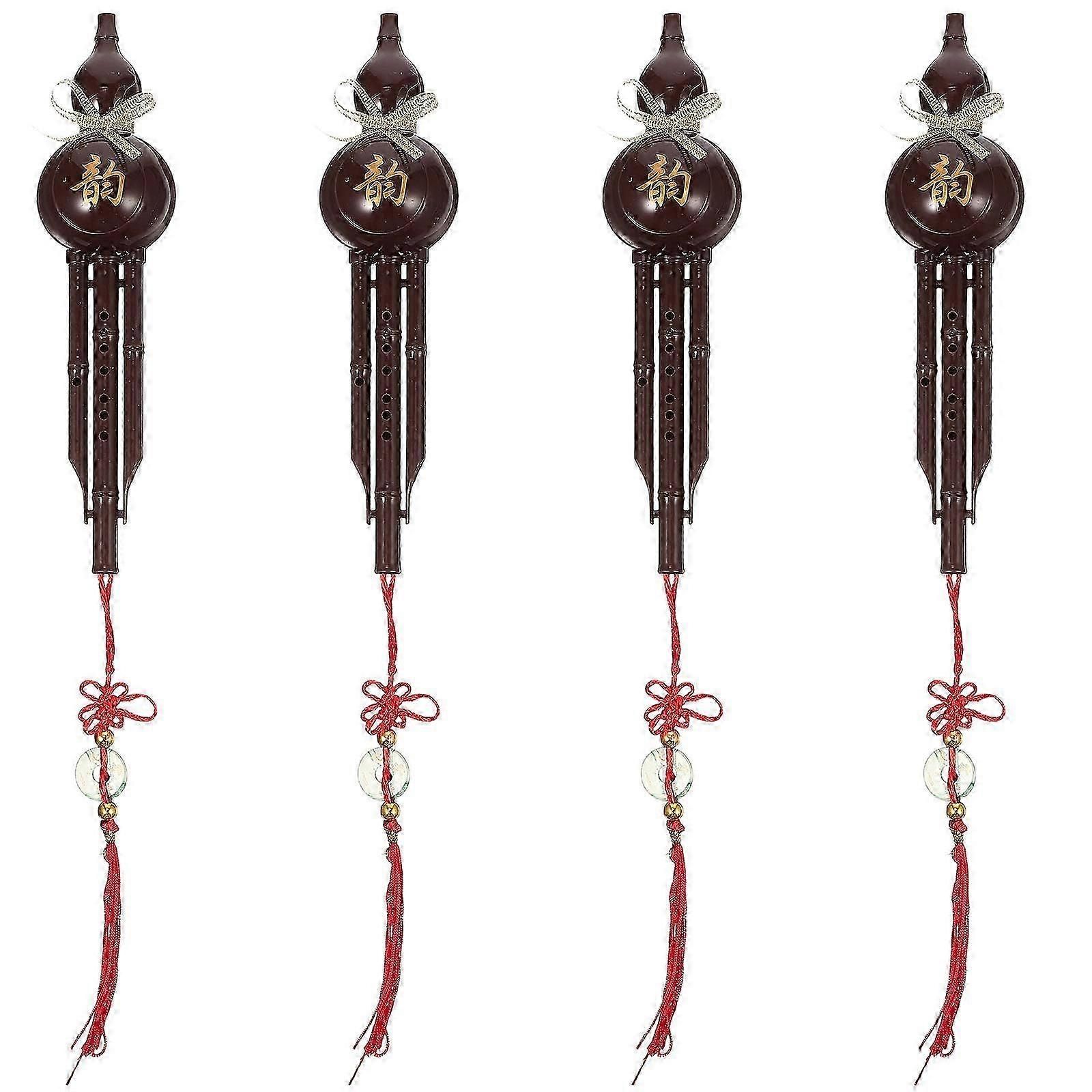 4Pcs Charming Mini Cucurbit Flute Desktop Ornamental Model
