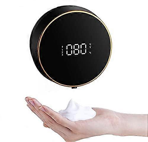 Black Wall Mounted Automatic Foaming Soap Dispenser with Touchless Smart Sensor for Bathroom