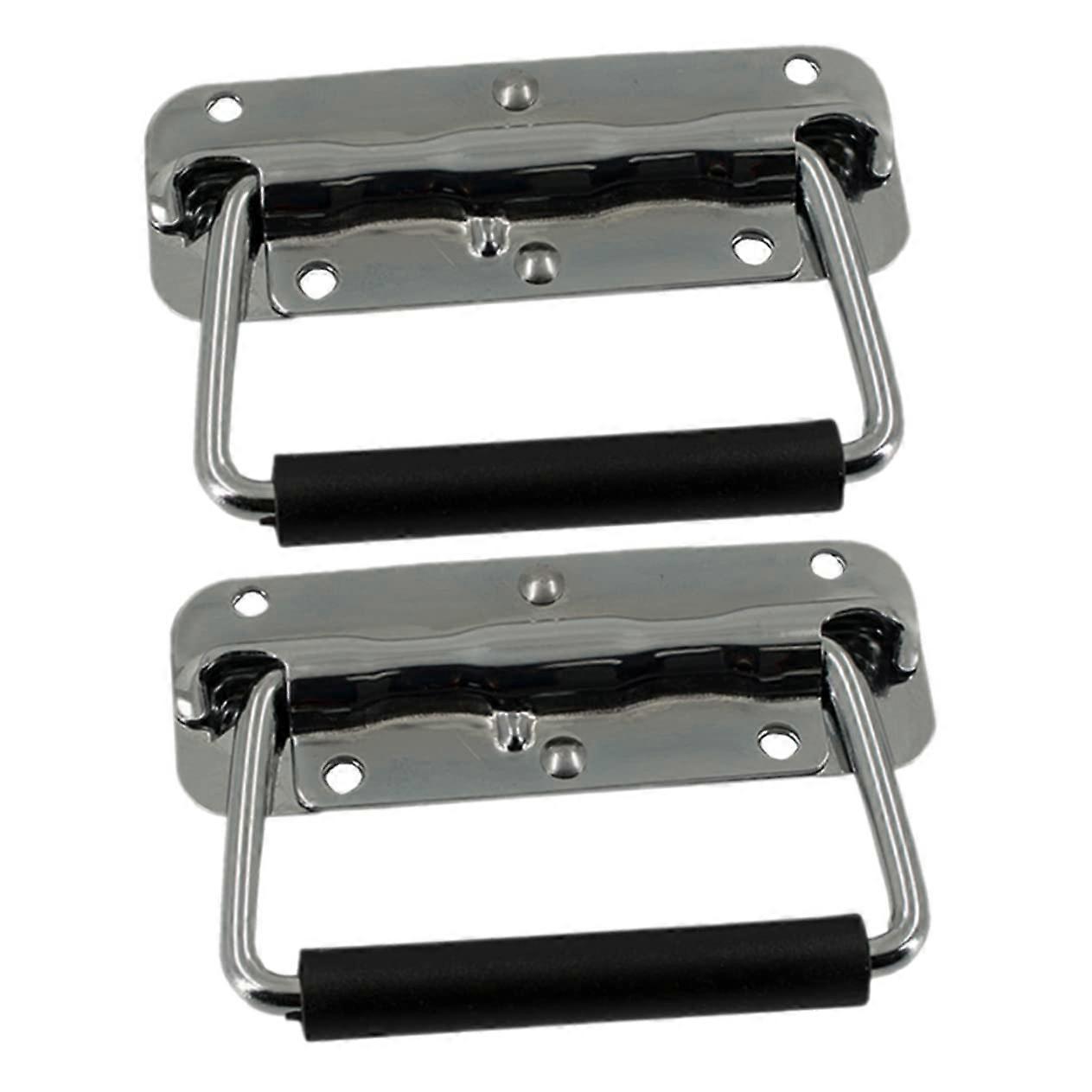 2pcs Heavy Duty Flight Case Handle Metal Pull Handle for Tool Box Durable Easy Installation