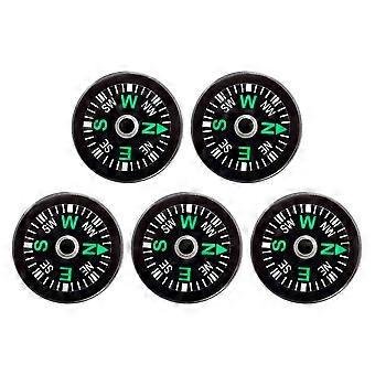 5X 15mm tasku Survival nesteellä täytetty nappikompassi retkeilyyn
