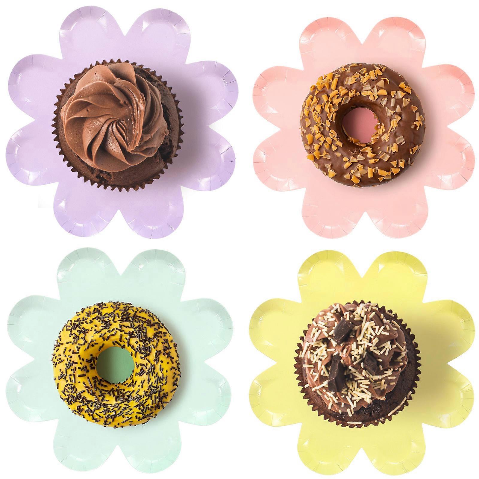 Flower Flower Shaped for Storage Use 40Pcs Paper Party