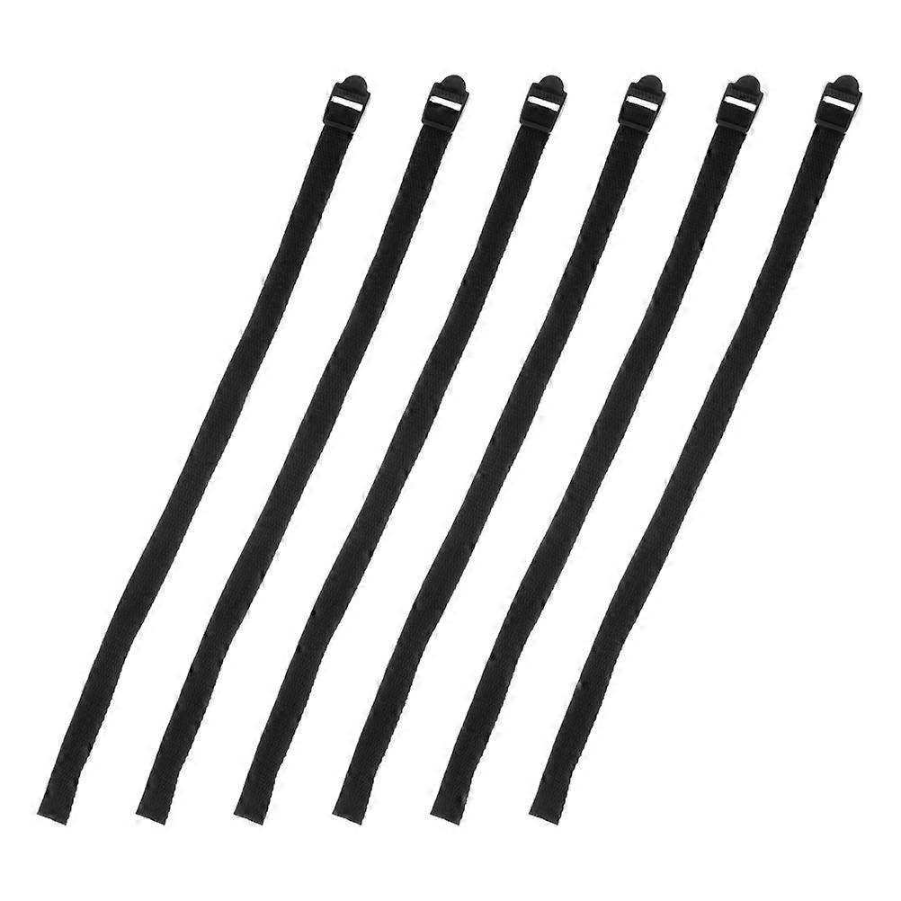 6Pcs Adjustable Ski Pole Wrist Strap for Ski Use Black Nylon Replacement Set