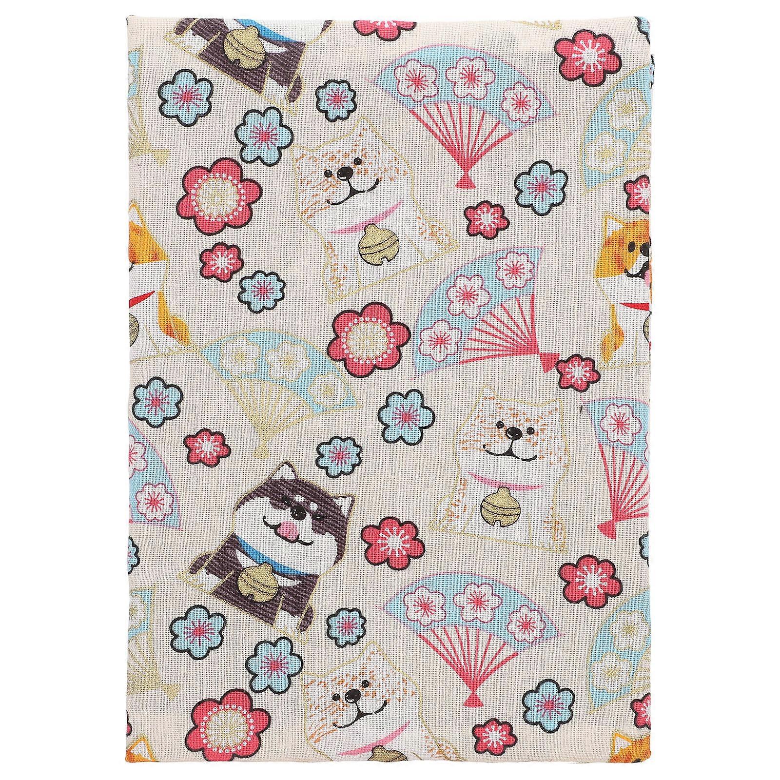 Cotton Book Protector for Notebooks Adjustable Washable Stretchable Sleeve
