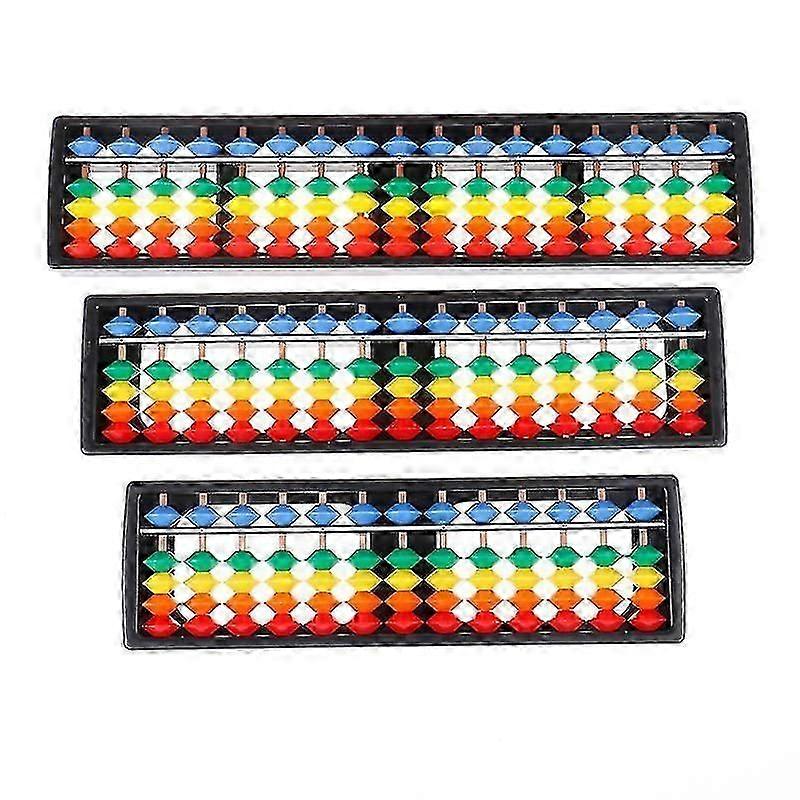 Portable 13/15/17 Column Abacus Arithmetic Soroban School Math Learning Tool