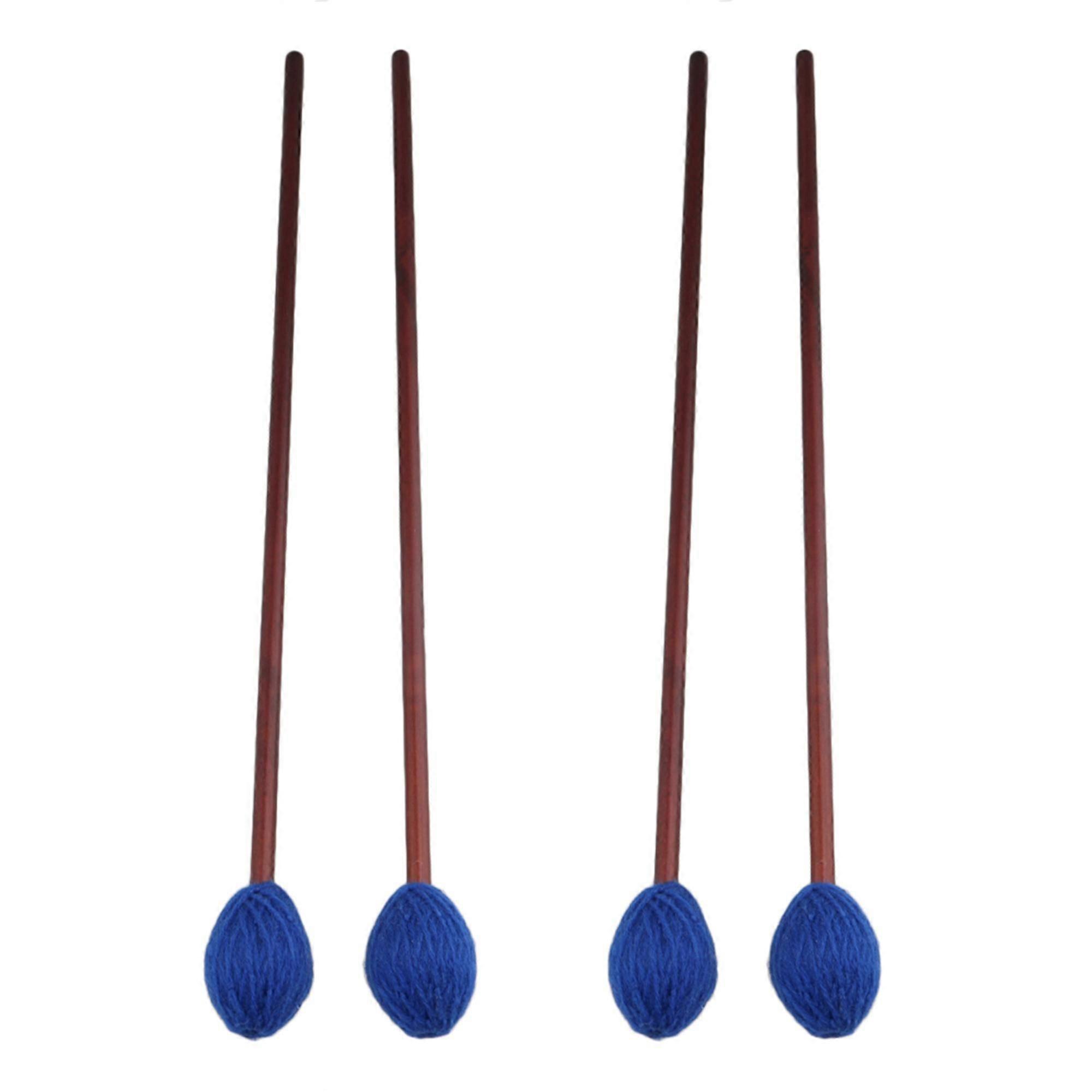 2 Set Soft Yarn Head Marimba Mallets 33mm Blue 16.77 Inch compatible with Beginner