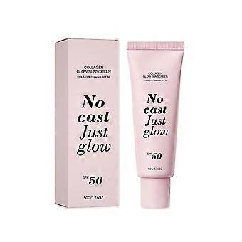 Collagen Glow Sonnenschutz LSF 50, kein Weißschleier, UVA/UVB-Schutz, leichte, feuchtigkeitsspendende Gesichtssonnencreme, 50 g
