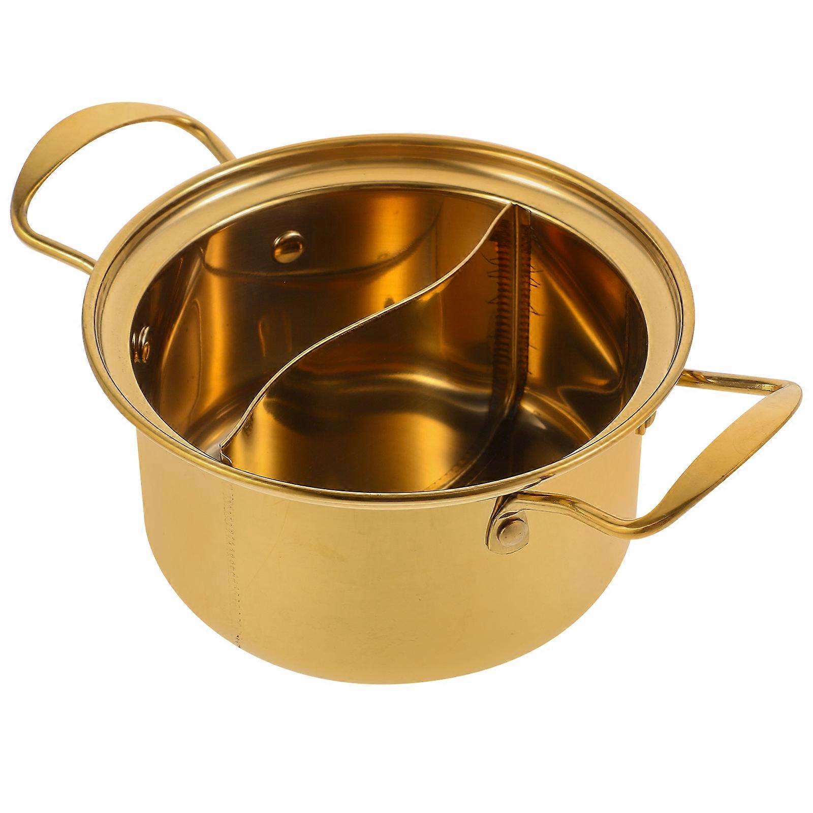 Golden Stainless Steel Shabu Pot for Multi-Function Cooking