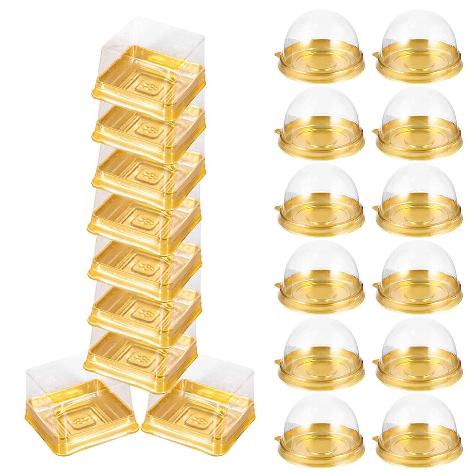 100Pcs Moon Cake Boxes Convenient Packaging Boxes for Food Storage