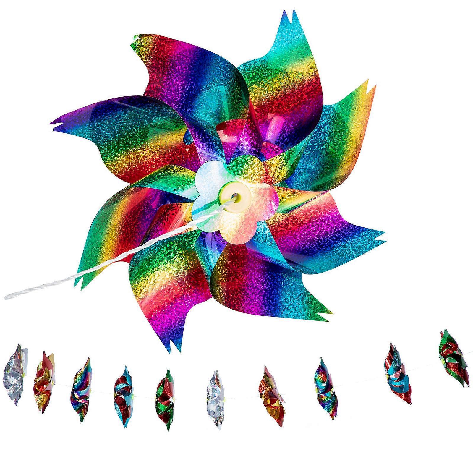 Bird Windmill String for Bird Garden Decorative Pinwheels