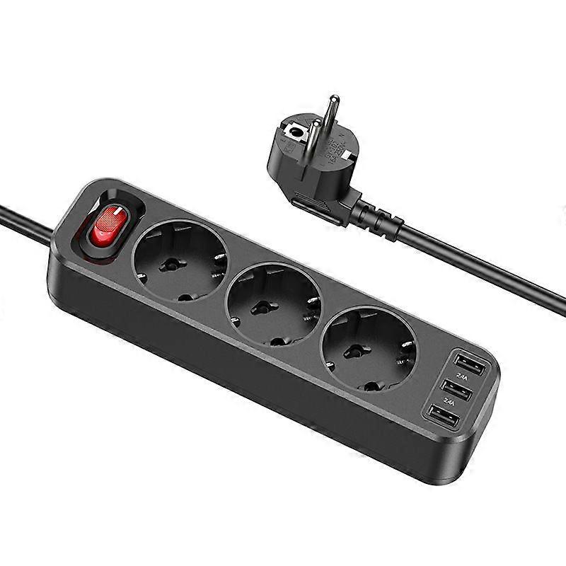 3-way multi-socket with 3 usb, multi-function distribution multi-socket, corner socket with switch, kitchen with extensi [MI]