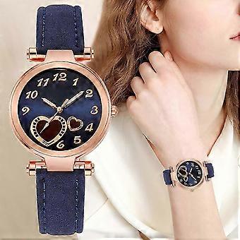 NINSEN Dames Quartz Analoog Horloge met Leren Band, Klassiek Mode Zakelijk Casual Dameshorloge Geschikt voor Dagelijks Gebruik
