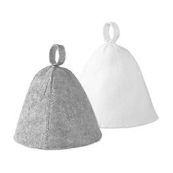 Set of 2 Sauna Caps Sauna Shower Hats Women Bath Accessories Felt Texture Suitable for Relaxing Spa Experienc