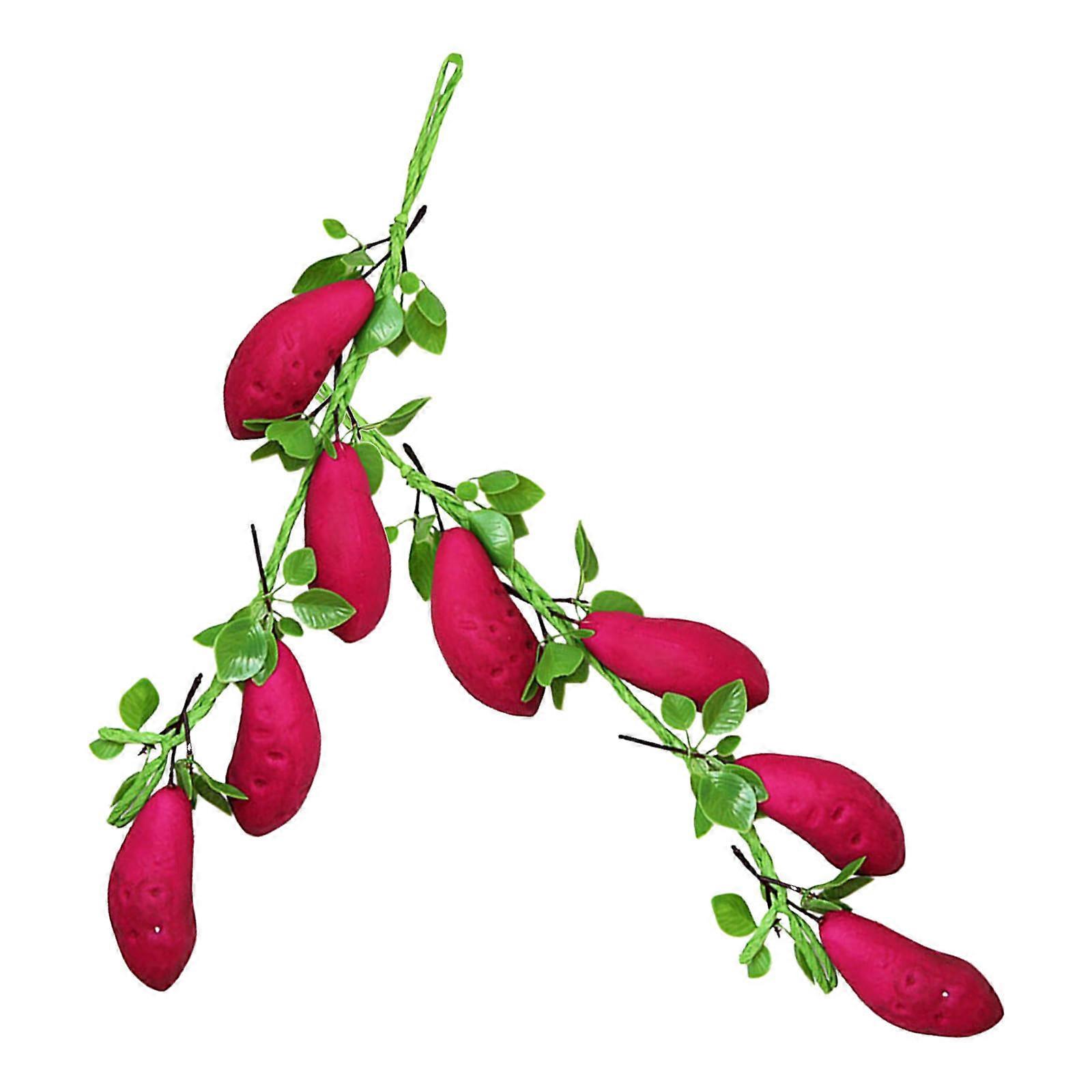 2Pcs Artificial Sweet Potato Strings Simulated Vegetable Strings Photo Props