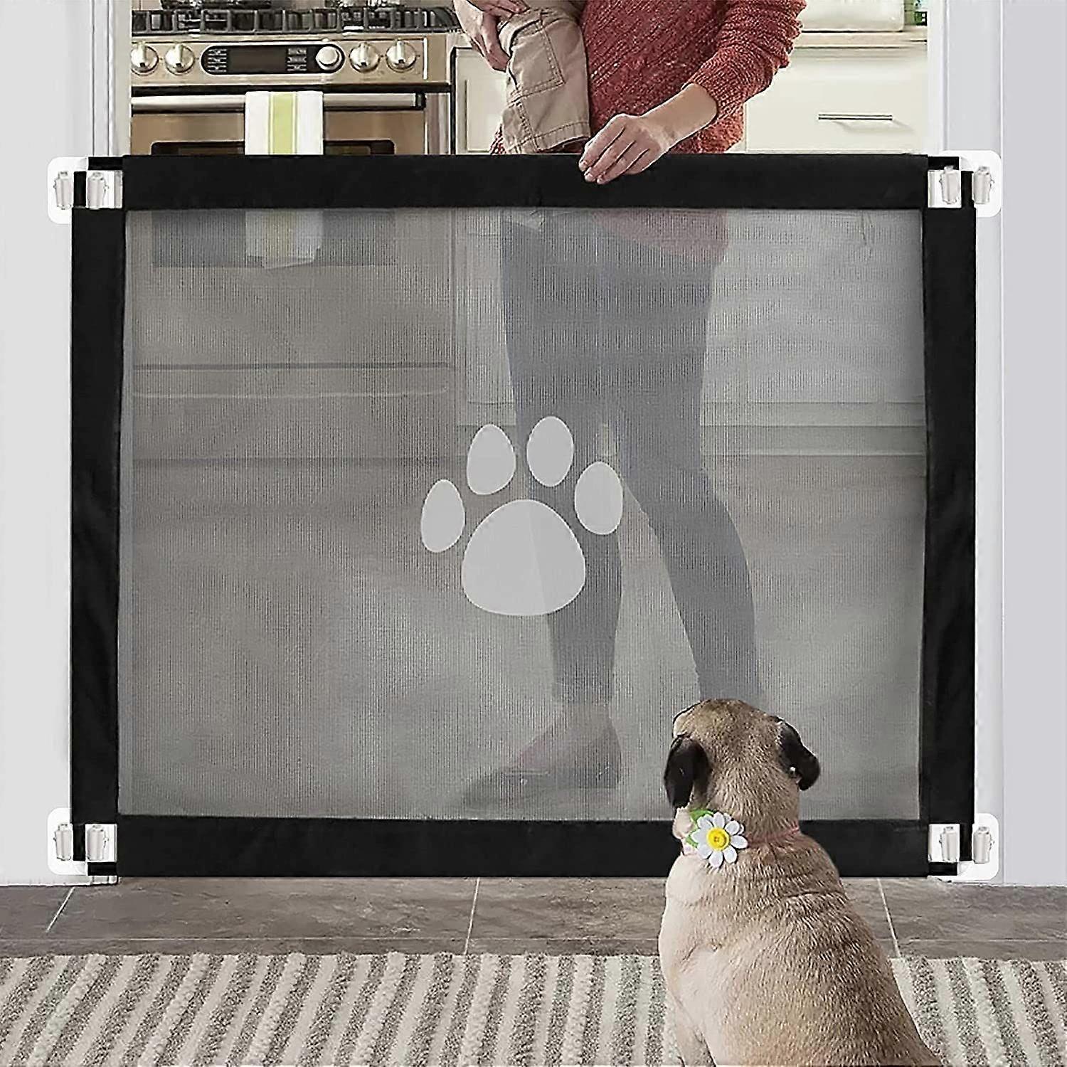 Magic Dog Gate Barriers Security Easy to Install and Lockable for Pets