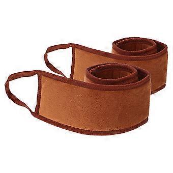 Back Lotion Applicator for Shower with Handles 10Pcs Brown Plush Material