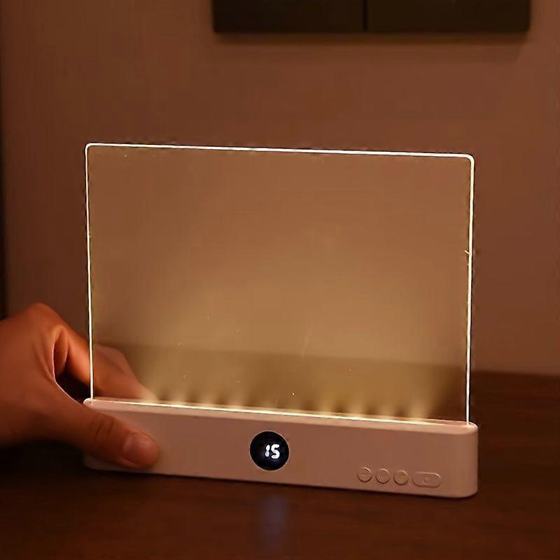 LED Flat Panel Reading Light, Adjustable Color Temperature & Button Controls, Portable Rechargeable Book Light