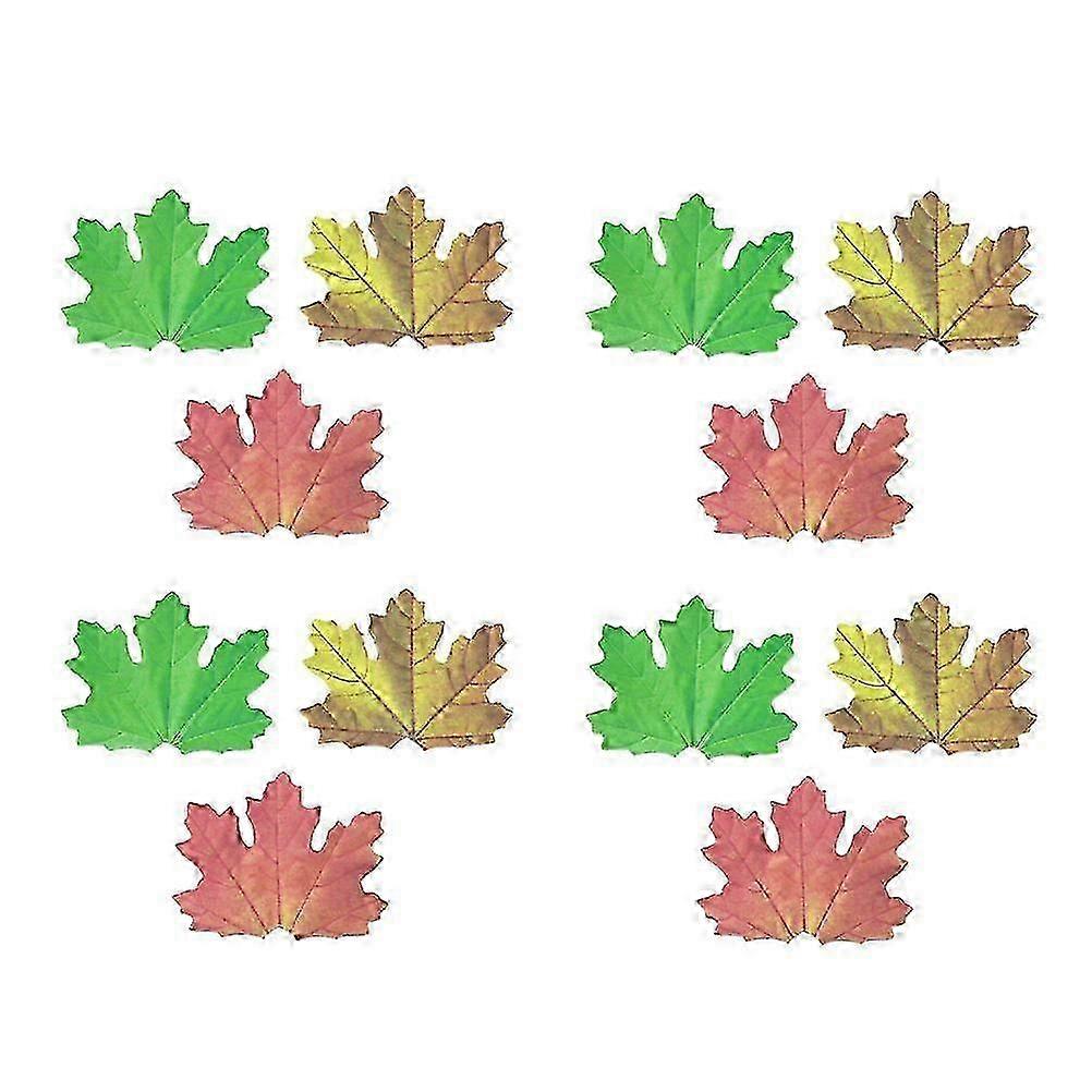 Sticky Memo Pads Maple Leaf Design Writing Messages Practical Use 12Pcs