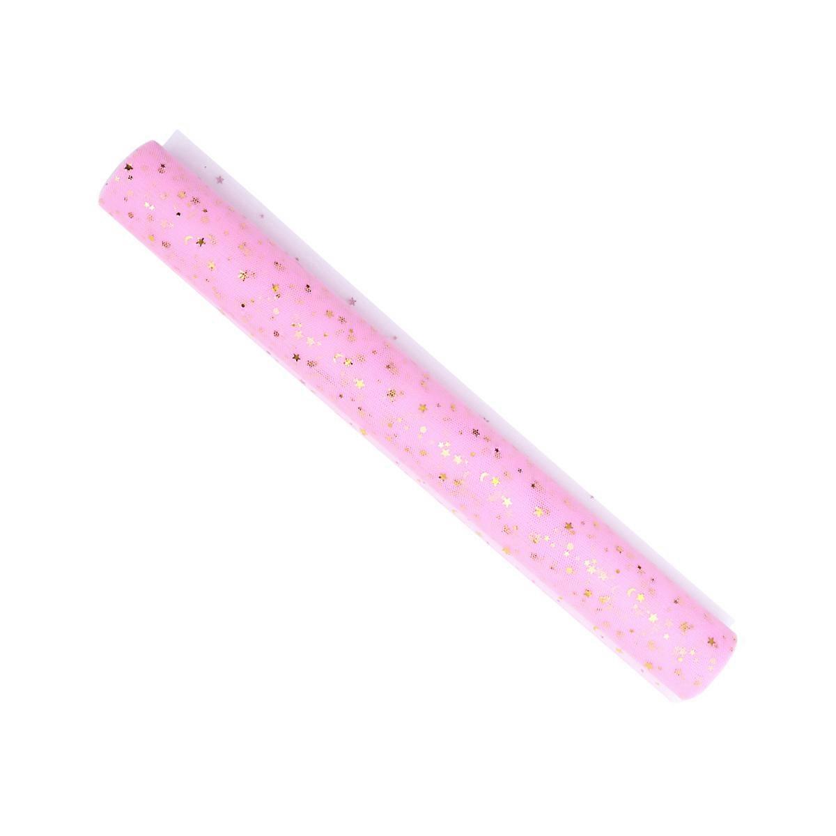 Flower Wrapping Material Star Moon Pattern for Gift Packaging Pink