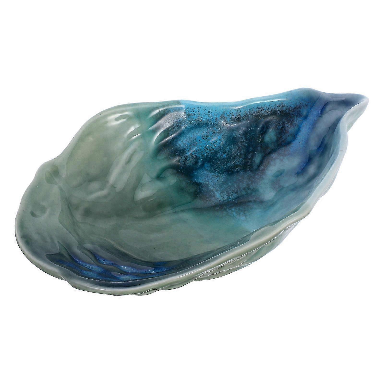 Multi Color Ceramic Dish Oyster Shell Shape compatible with Dipping Sauce