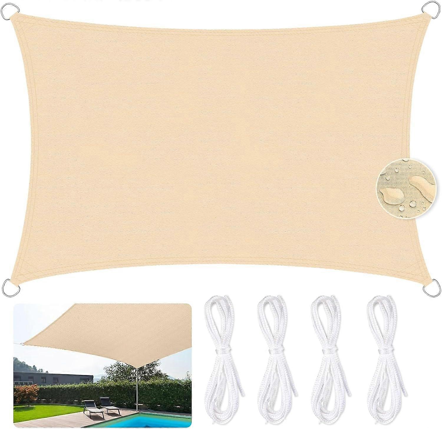 Waterproof Rectangular Shade Sail 95% Shade Fabric,UV Protection for