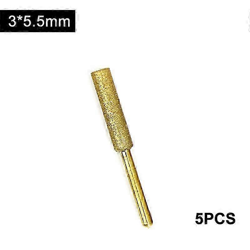 5 Pieces Diamond Coated Cylindrical Burr Chainsaws Sharpener Stone File Chainsaws Sharpening