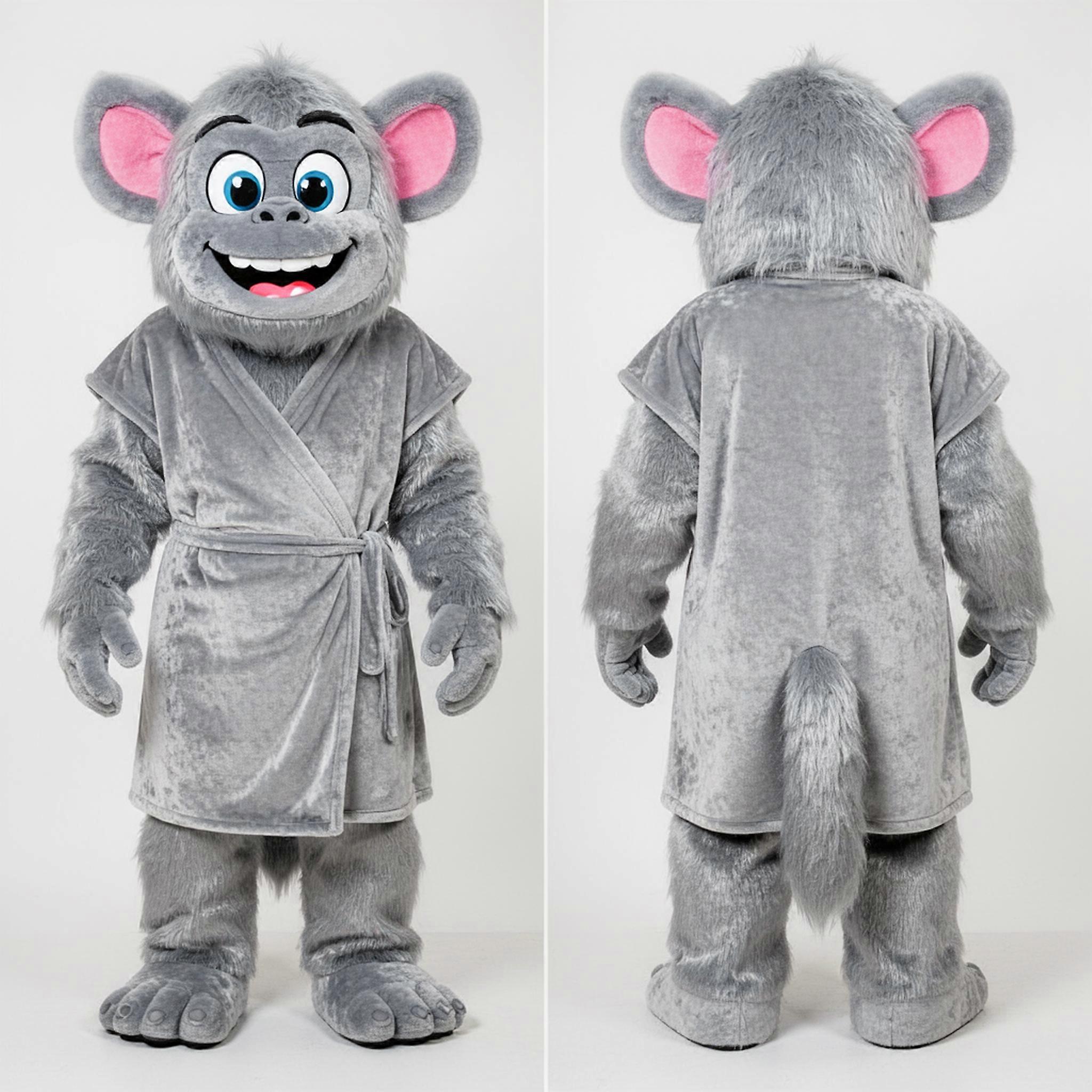 MASTICOT Silver Shimmering Sasquatch Mascot