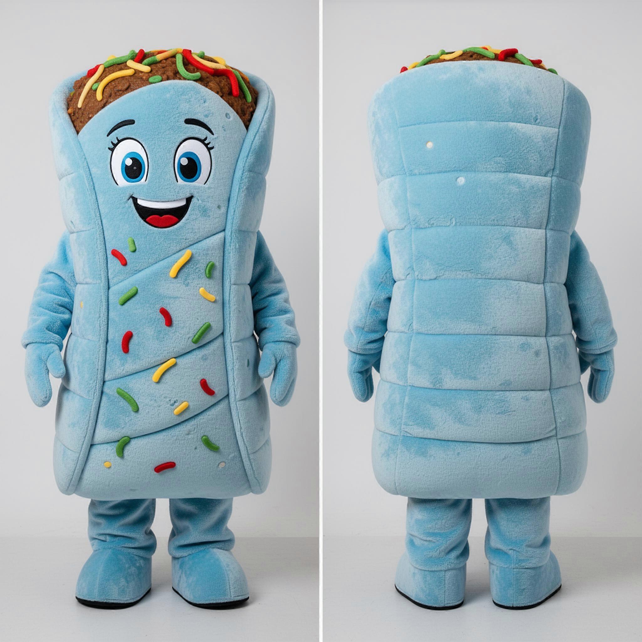MASTICOT Sky Blue Playful Enchiladas Mascot