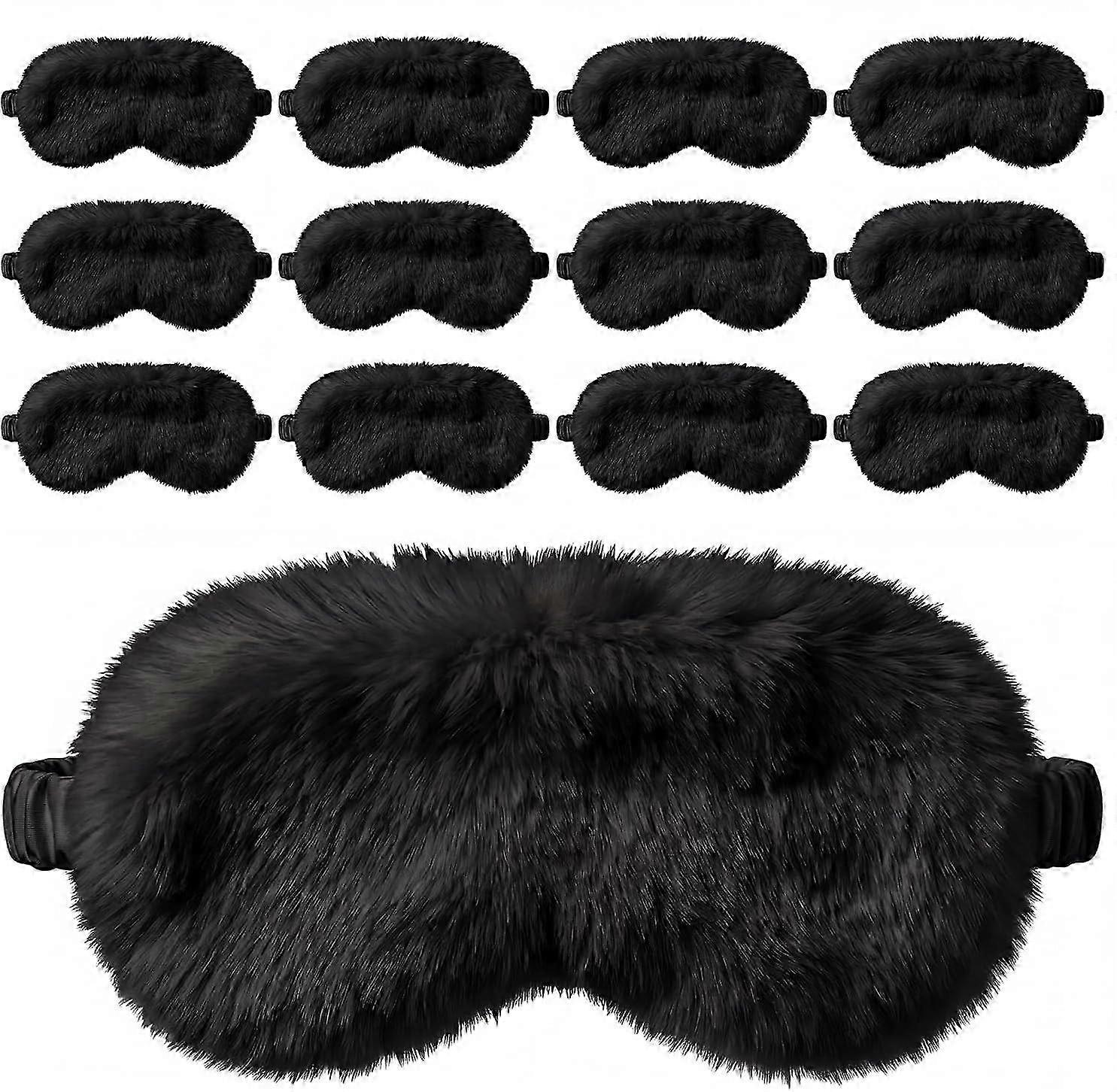Sleep Masks 12 Pack Individually Wrapped Light Blocking Adjustable Plush