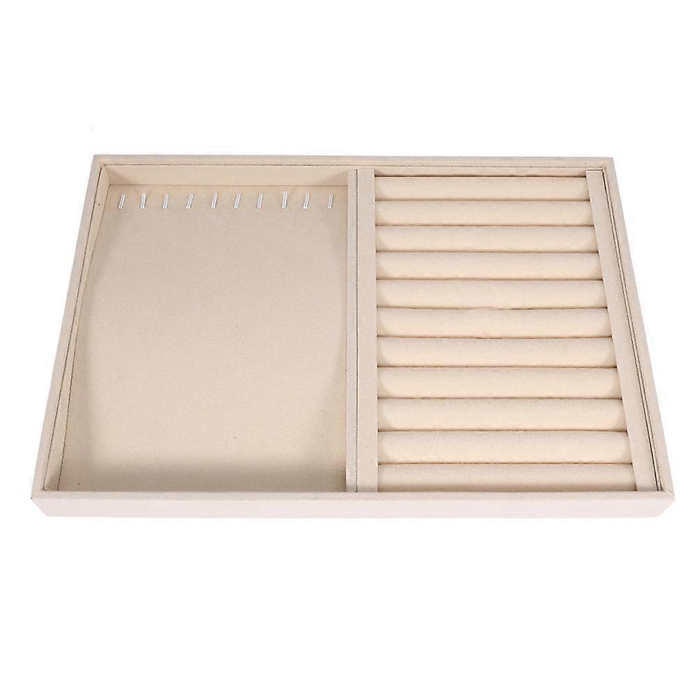 Velvet Drawer Organizer Tray Adjustable Stackable Jewelry Storage