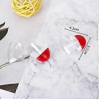 Portable Lip Gloss Tube Heart-Shaped for Travel Use 5Pcs Transparent Tubes