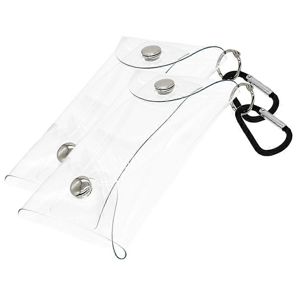 PVC Transparent Change Bag Key Case for Storage 2Pcs Multi-Function Pouches
