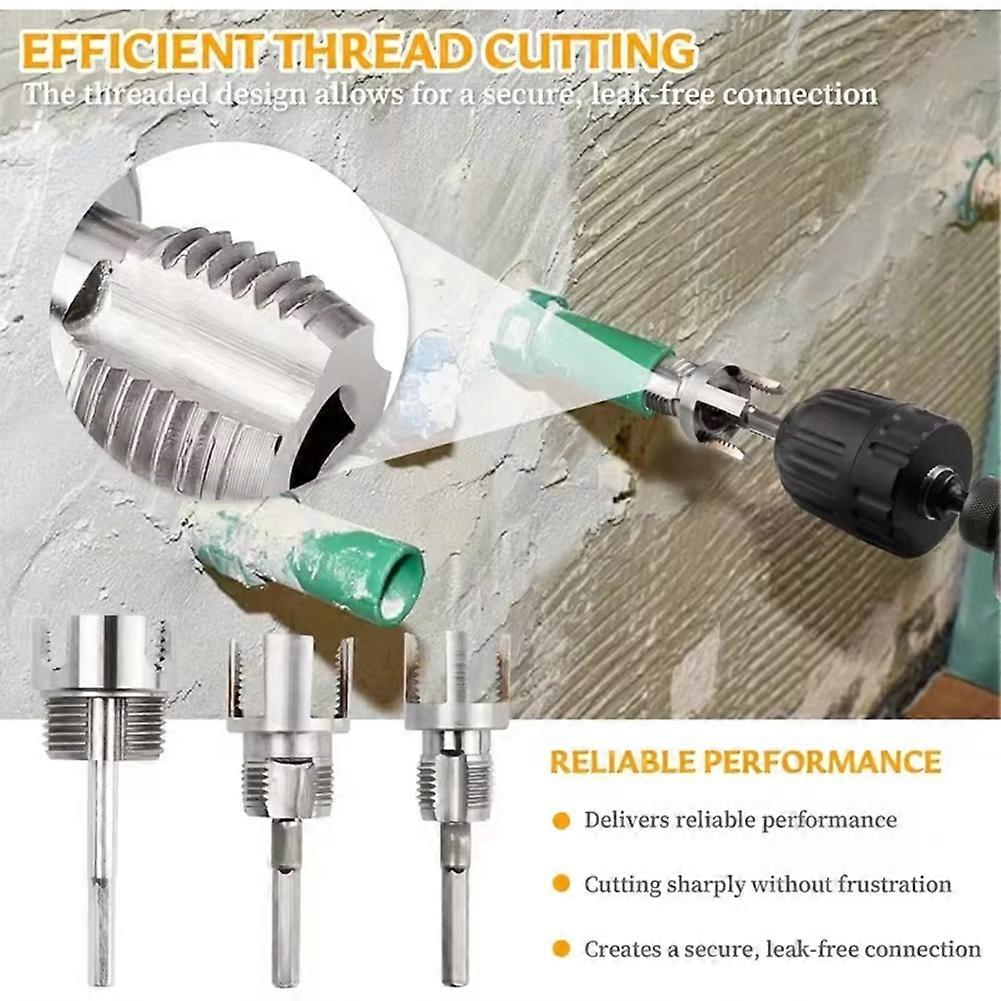 Pipe Threading Tool PVC Pipe Threading Cutter Water Pipe Internal External Thread Tapping Tool Electric Drill