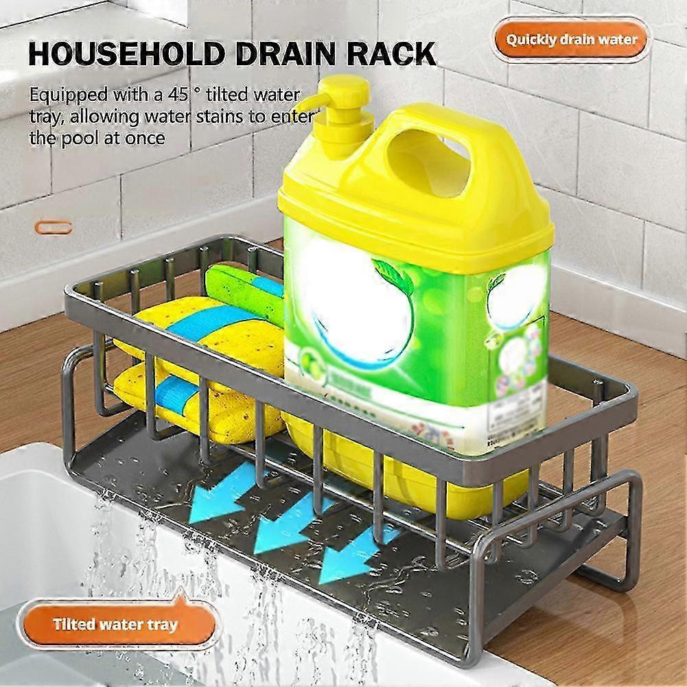 Drain-Forward Sponge Storage Rack