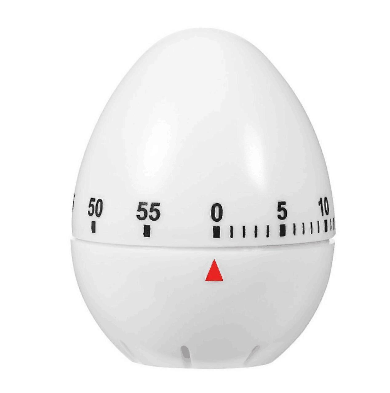 Kitchen Timer Manual Metal Egg Shape Mechanical Rotate Timer Household Countdown Timer Kitchen Reminder(1pc, white)