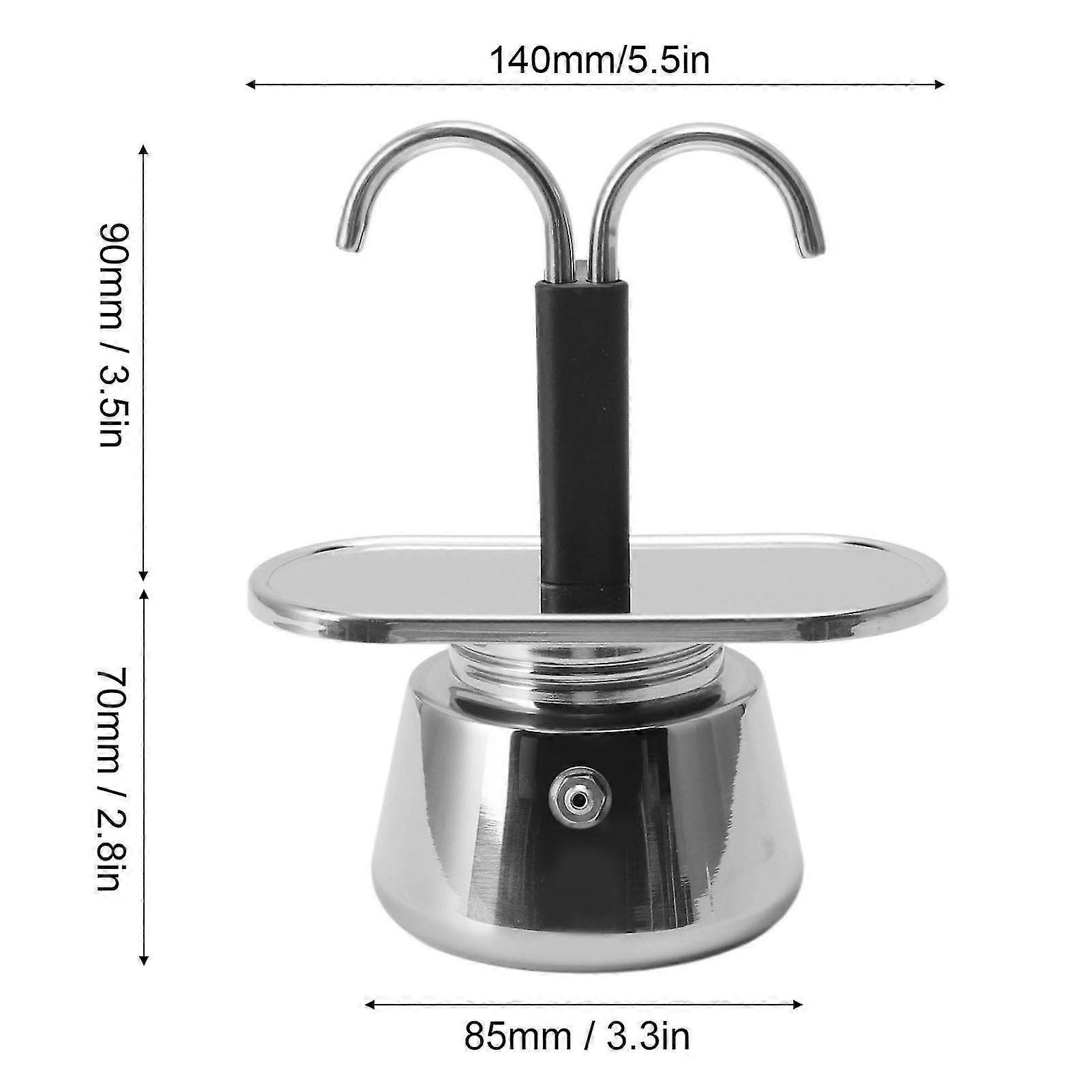 Compact 100ML Stainless Moka Pot