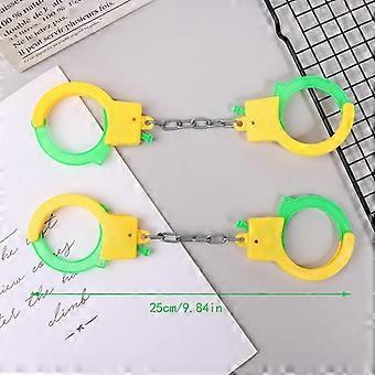 1Pair Handcuffs Toy Kids Role Play Footcuffs Props Party Drama Cosplay Police Cop Officer Costume Dress Up Playing Toys