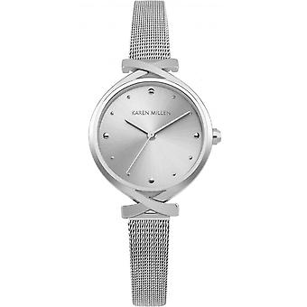 Karen Millen Mesh Women's Quartz Analog Watch with Stainless Steel Bracelet KM173SM