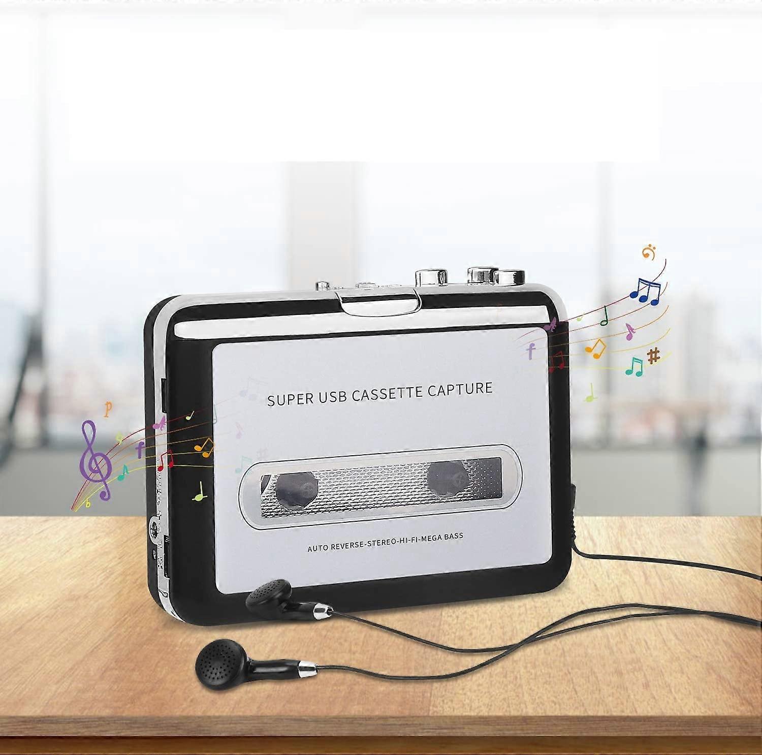 Portable Cassette Player, Auto-Reverse, Digital Conversion, Clear Sound
