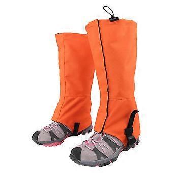 Lightweight Waterproof Hiking and Snake Gaiters for Men and Women, Breathable Leg Guards for Camping and Climbing (Orange, Medium)